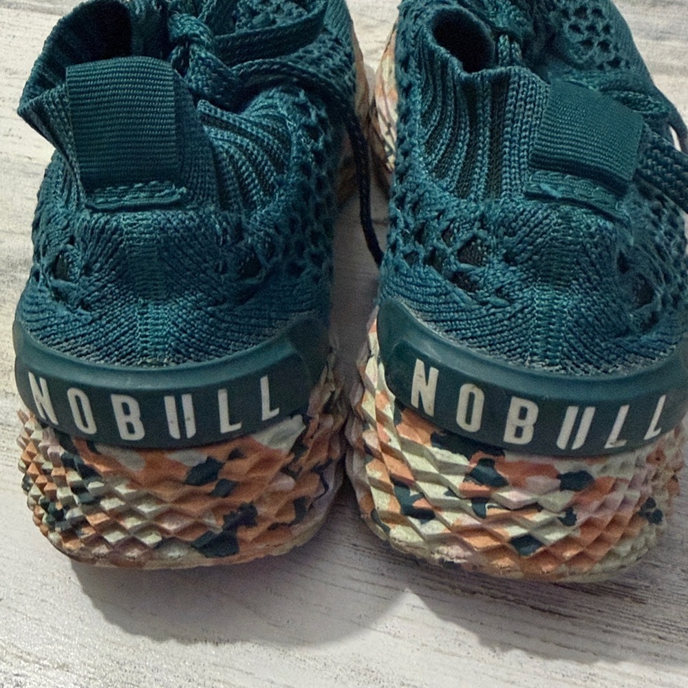 NOBULL Teal Wild Knit Runner Women's Sneakers Size 6.5 - Picture 9 of 11